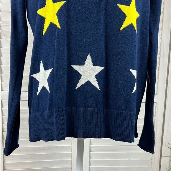 Lisa Todd Navy Star Struck Sweater Small - Picture 3 of 11